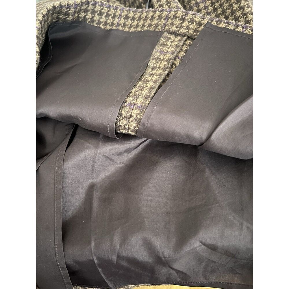 Lauren Ralph Lauren Exclusive 6 Brown‎ Houndstooth Wool Lined Skirt Office Siren - Picture 7 of 7
